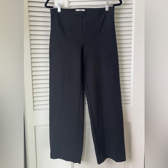 Banana Republic Pants - Banana Republic  Everywhere Wide Leg Ponte Ankle Pant Black Sz M Pull On Trouser